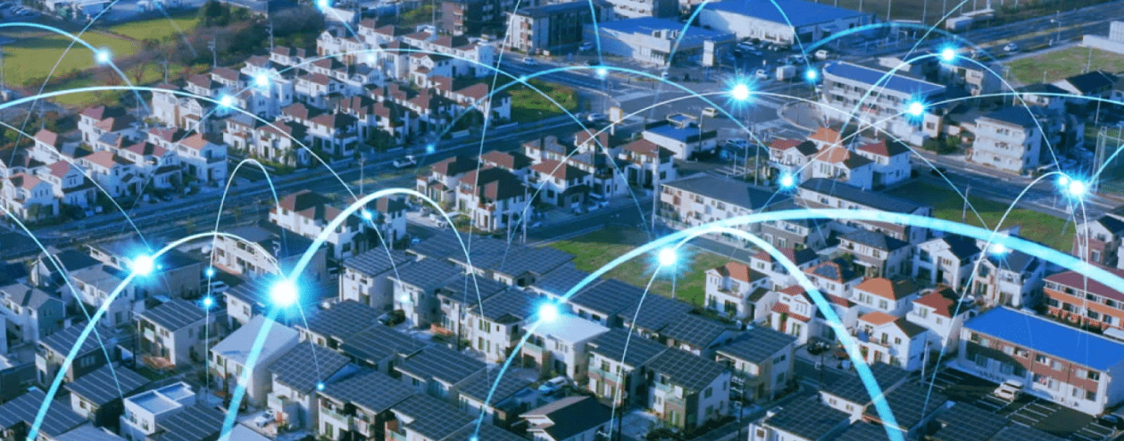 A conceptual view of solar energy being made and used